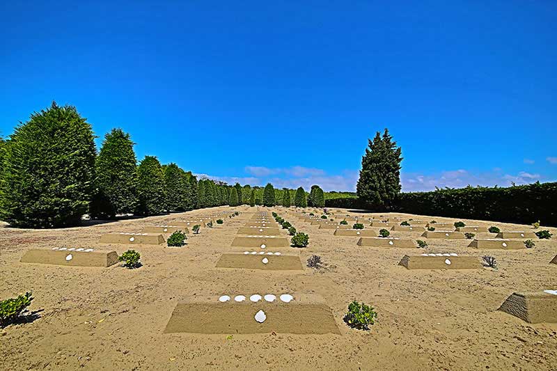Der Sandfriedhof der Nonnen im Kloster "Counfent des Bernardine"