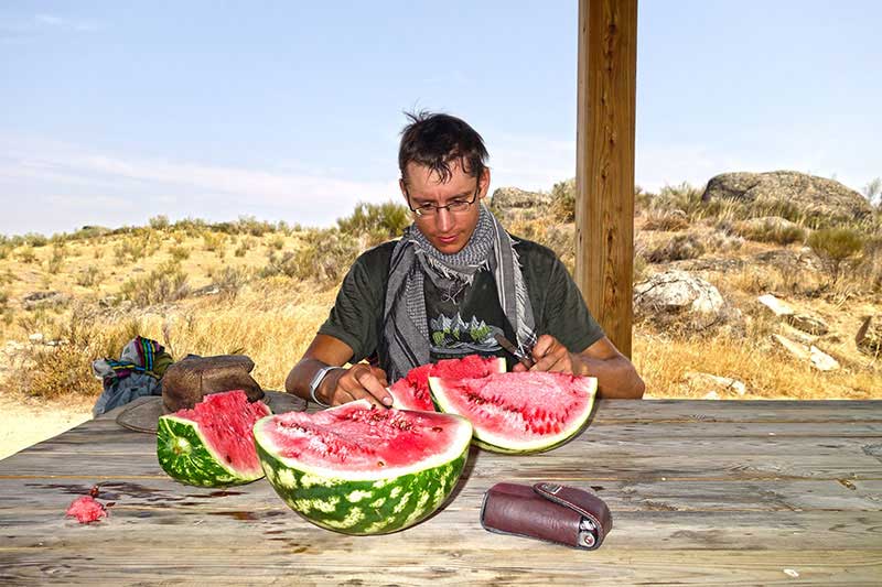 Die Wassermelonen erfrischen jeden heißen Sommertag