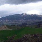 verschneite berge in italien