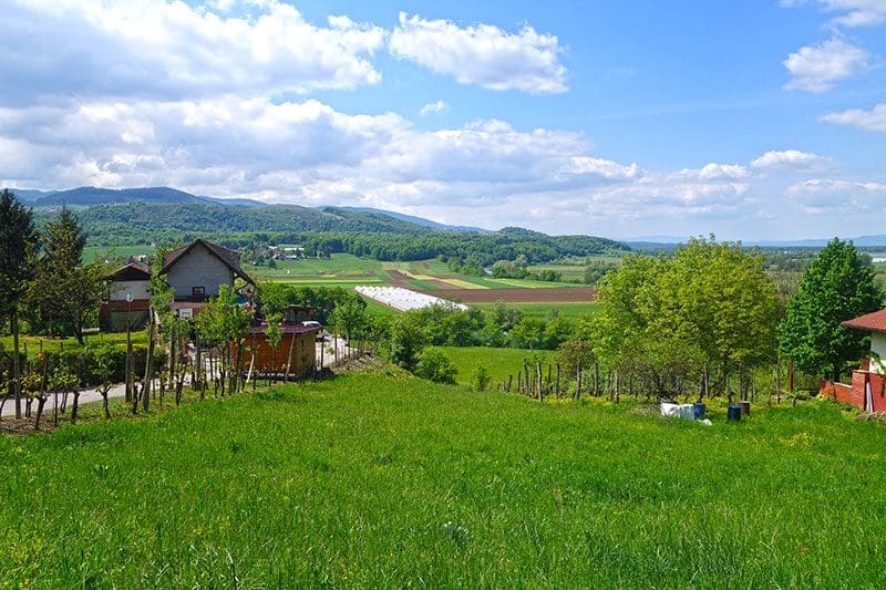 Auf dem Jakobsweg in Slowenien inmitten der schönen Natur