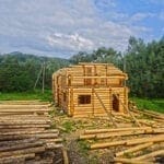 aufbau  ukraine rundbohlenblockhaus