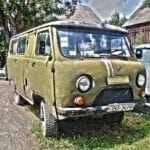 oldtimer  ukraine gruen transporter