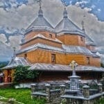 rundbohlenkirche kirche holz silber  ukraine