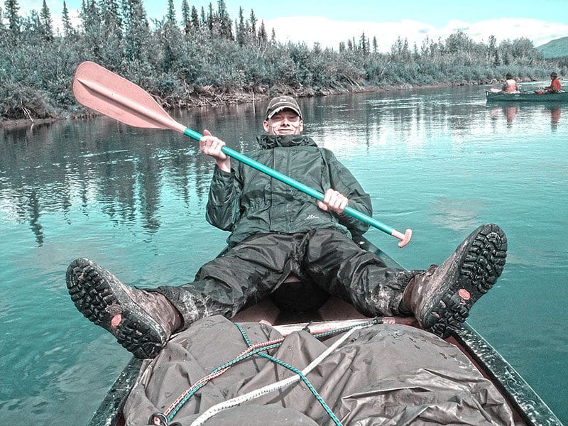 Heiko Gärtner beim Kanutraining in Kanada für Überlebenskünstler