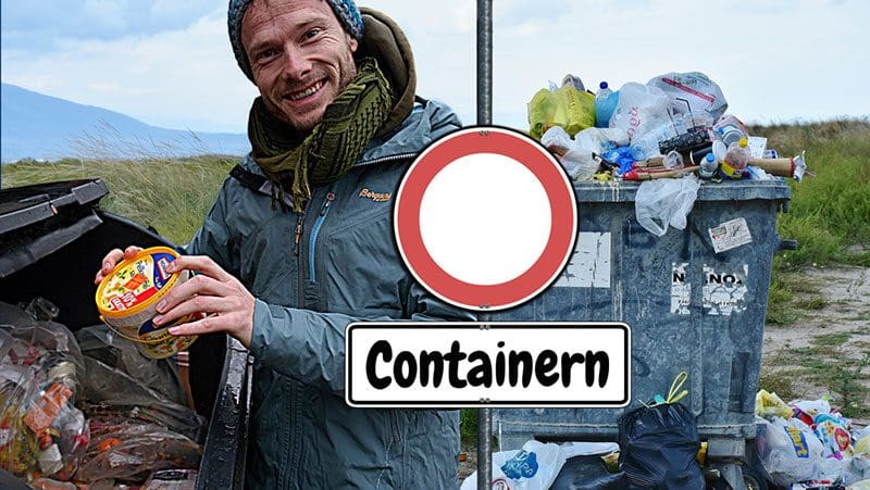 Streetsurvival: Survival Experte Heiko Gärtner beim Containern.