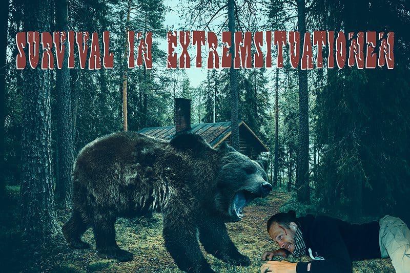 Extremsituation mit einem Bären für Survivalstar Heiko Gaertner