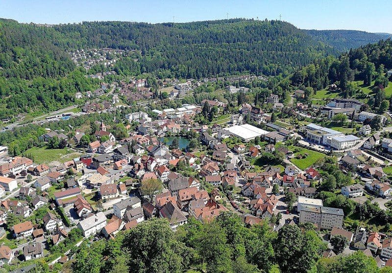 Bad Liebenzell von oben betrachtet