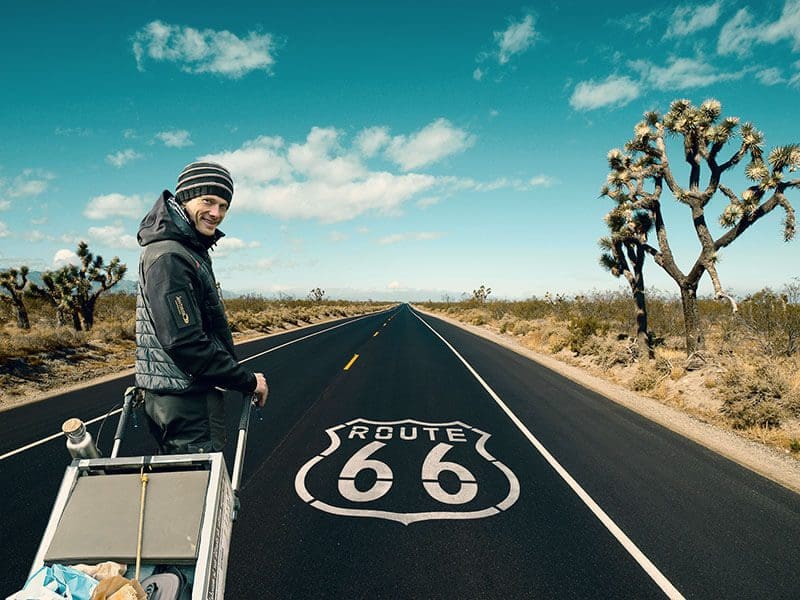 Heiko Gärtner wandert auf der Route 66