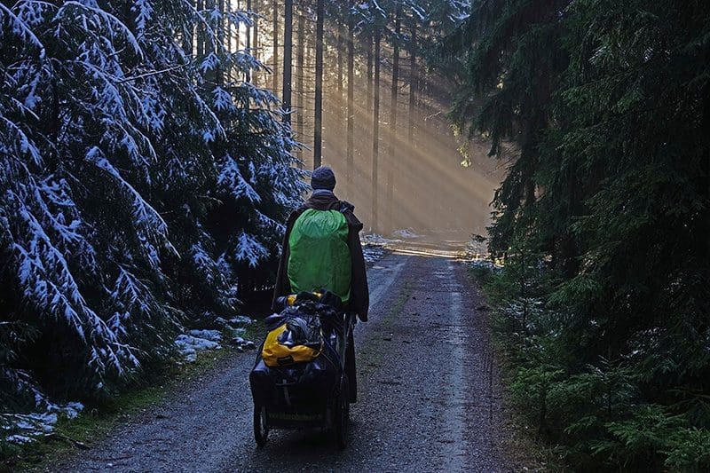 Auch im Winter wird durch die schöne Winterlandschaft gewandert