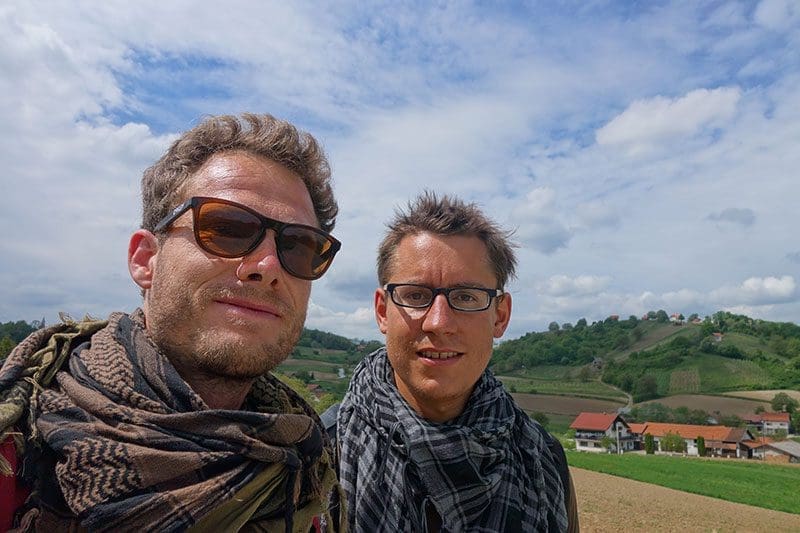 Heiko Gärtner und Tobias Krüger bei ihrer Reise, einmal um die ganze Welt