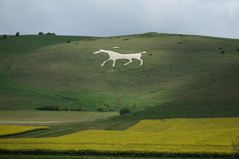 Das kraftvolle White Horse in Südengland