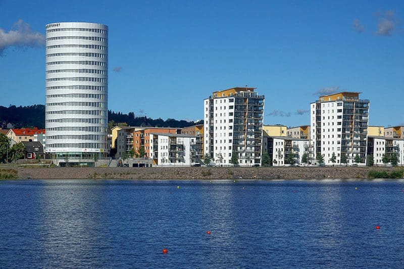 Jönköping von der Seeseite aus