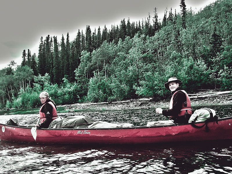 Heiko und Shania auf Kanu-Expedition in Schweden