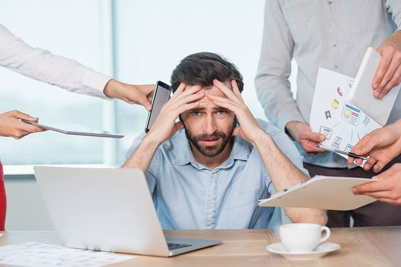 Stress Mann Büro
