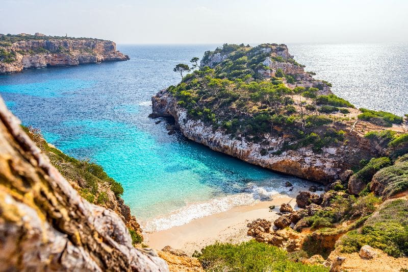 Strand Auswandern auf Mallorca Küste Meer