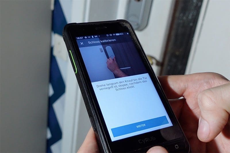 Yale Linus Smart Lock App einrichten - Schloss Kalibrieren - Absperren