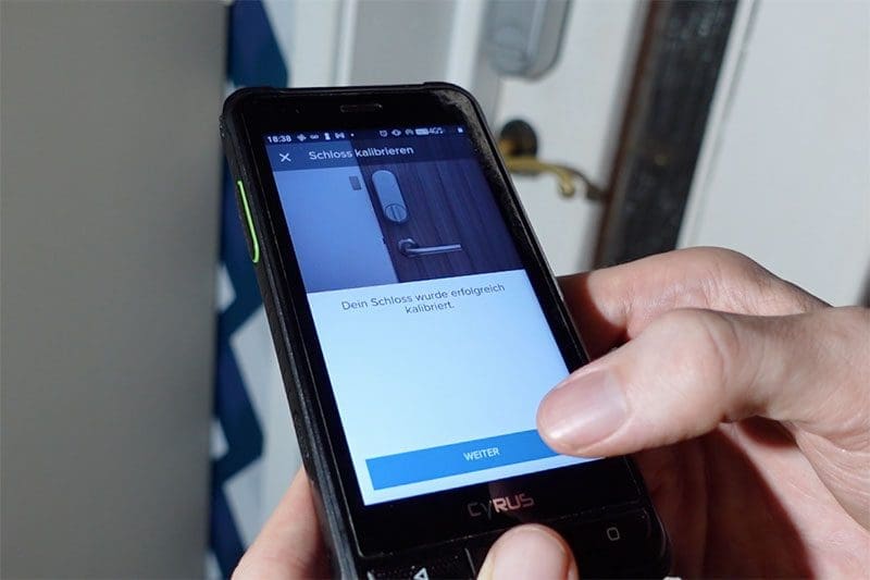 Yale Linus Smart Lock App einrichten - Schloss Kalibrierung erfolgreich