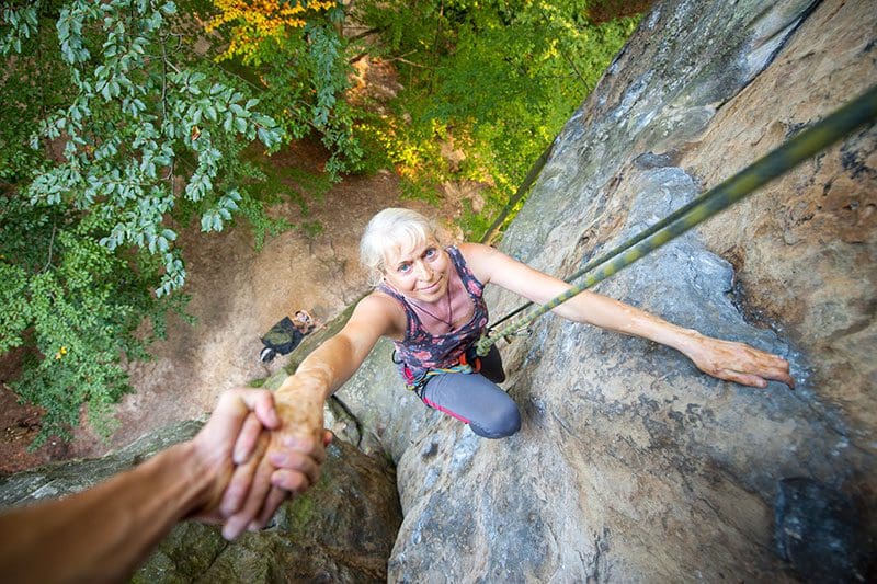 Beim Klettern hält man buchstäblich das Leben seiner Teammitglieder in den Händen.