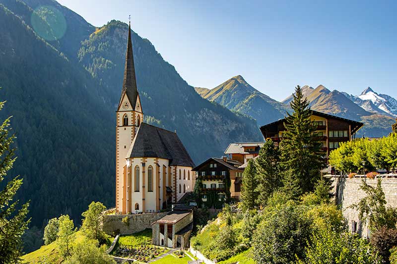 Die malerische Idylle findet man beim Ort Heiligenblut am Großglockner in den österreichen Alpen.