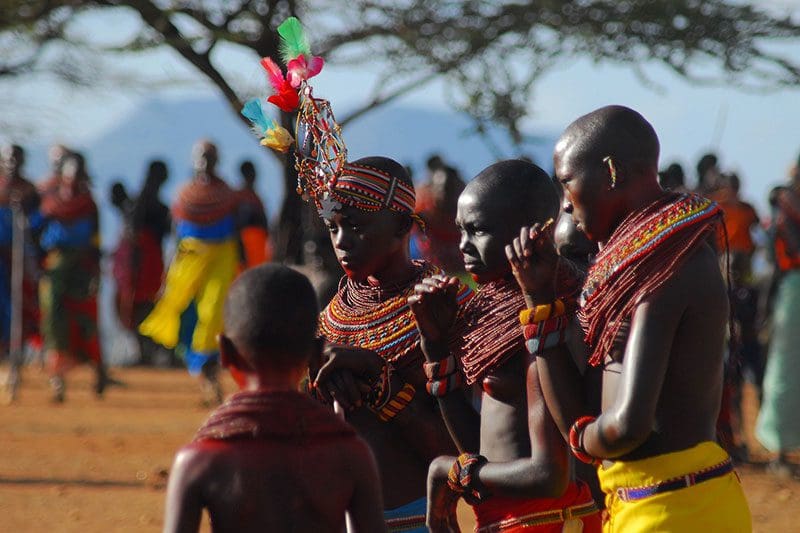 Ein traditionelles Samburu Volk in Afrika
