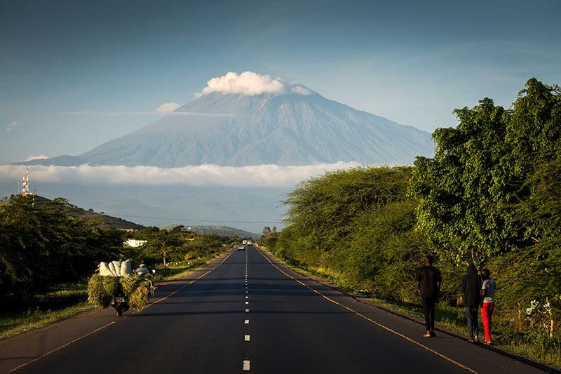 Der Mount Meru ist der zweithöchste Berg in Afrika und liegt wunderschön.