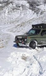 Mit dem Lada Niva im Schnee