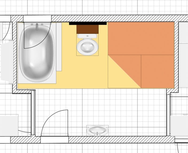 Das Badezimmer war vielleicht der schwierigste Teil bei unserer Containerhaus Planung. Doch haben wir sehr sorgfältig die Materialien dafür ausgewählt.