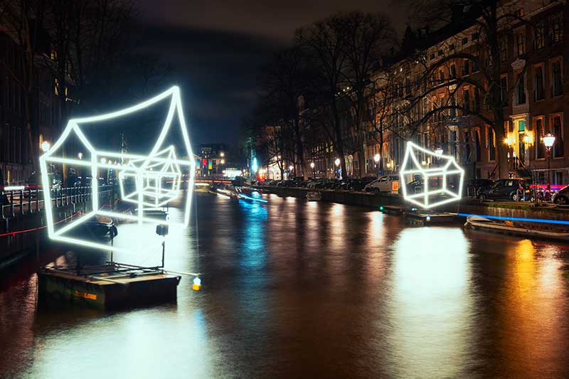 Das Light Festival in Amsterdam ist etwas ganz besonderes und nur zu einer bestimmten Zeit zu sehen.