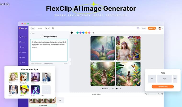Der KI Image Generator von FlexClip zur Videoerstellung
