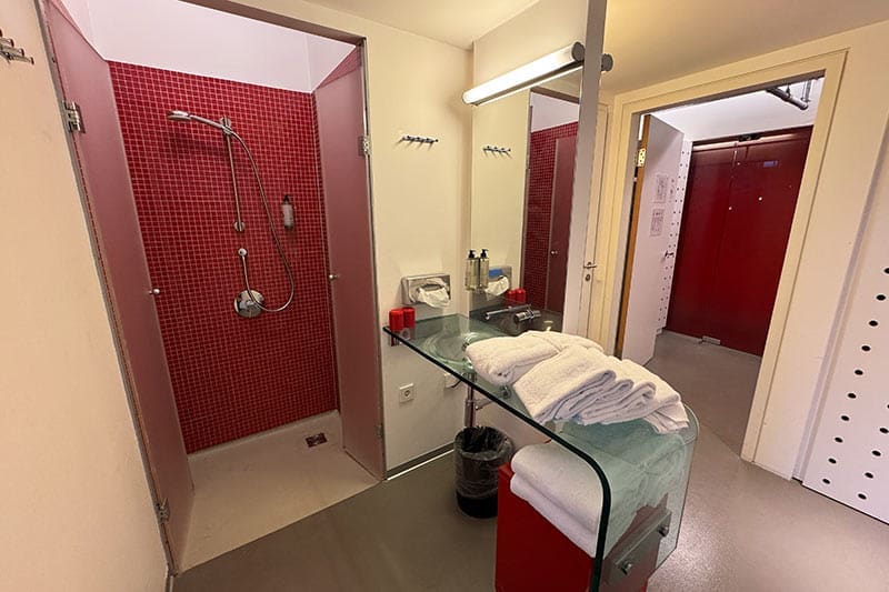 Badezimmer im Dormero-Hotel